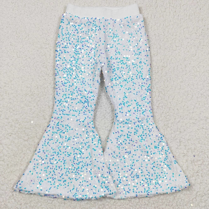 Sequin bell bottom pant