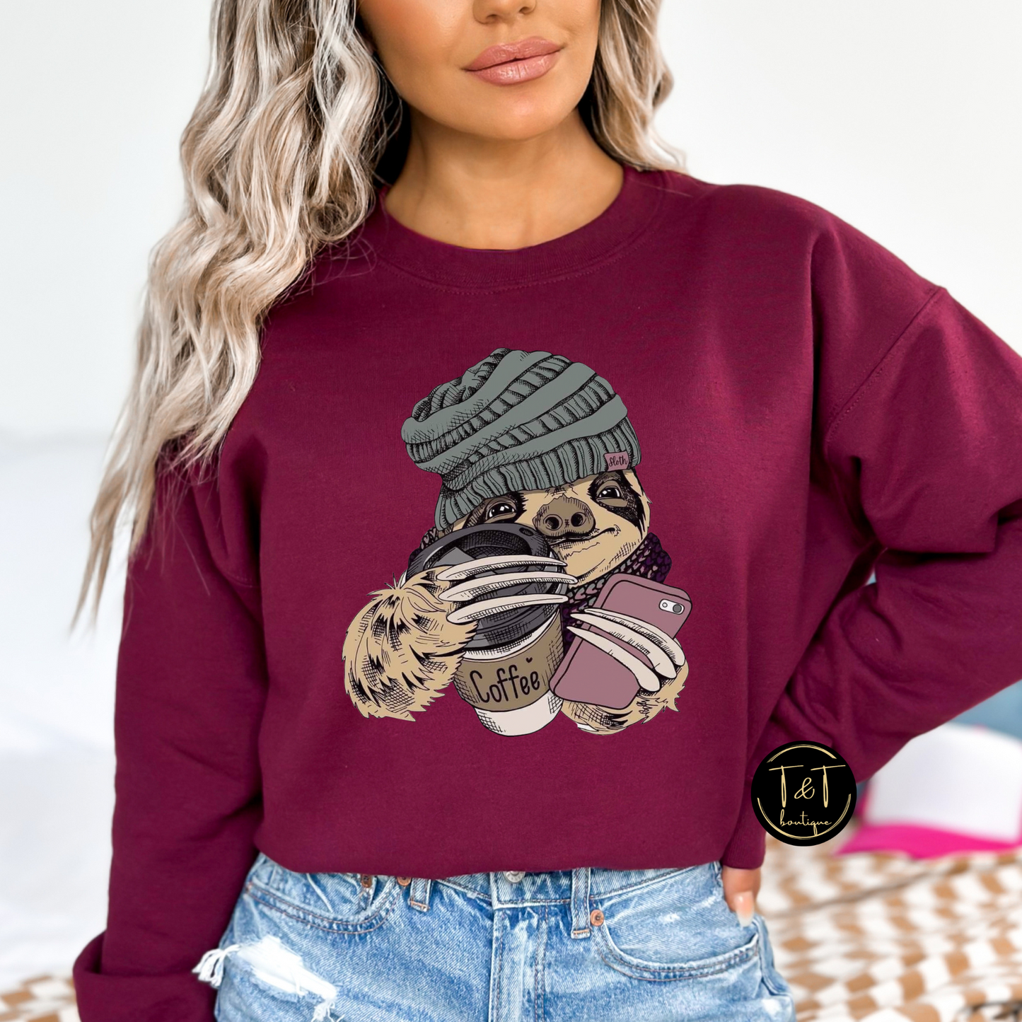 Fall sloth sweater