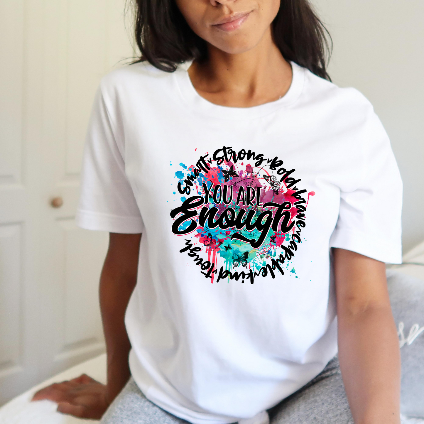 You are enough watercolor tee