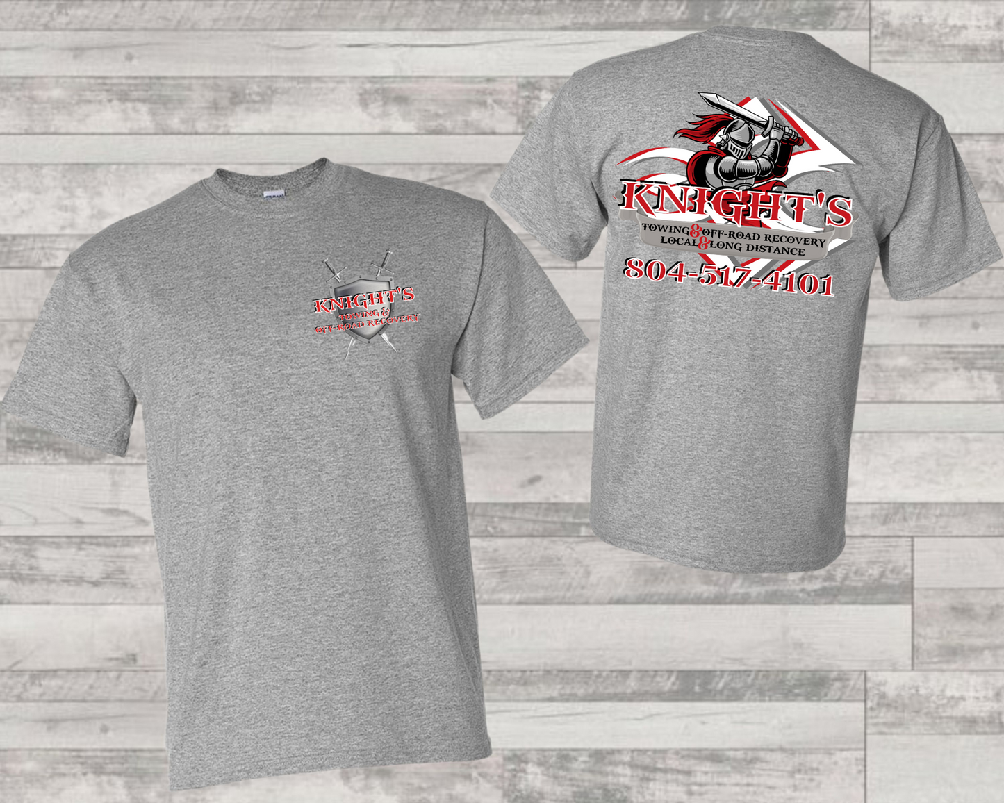 Knight's Towing adult t-shirt