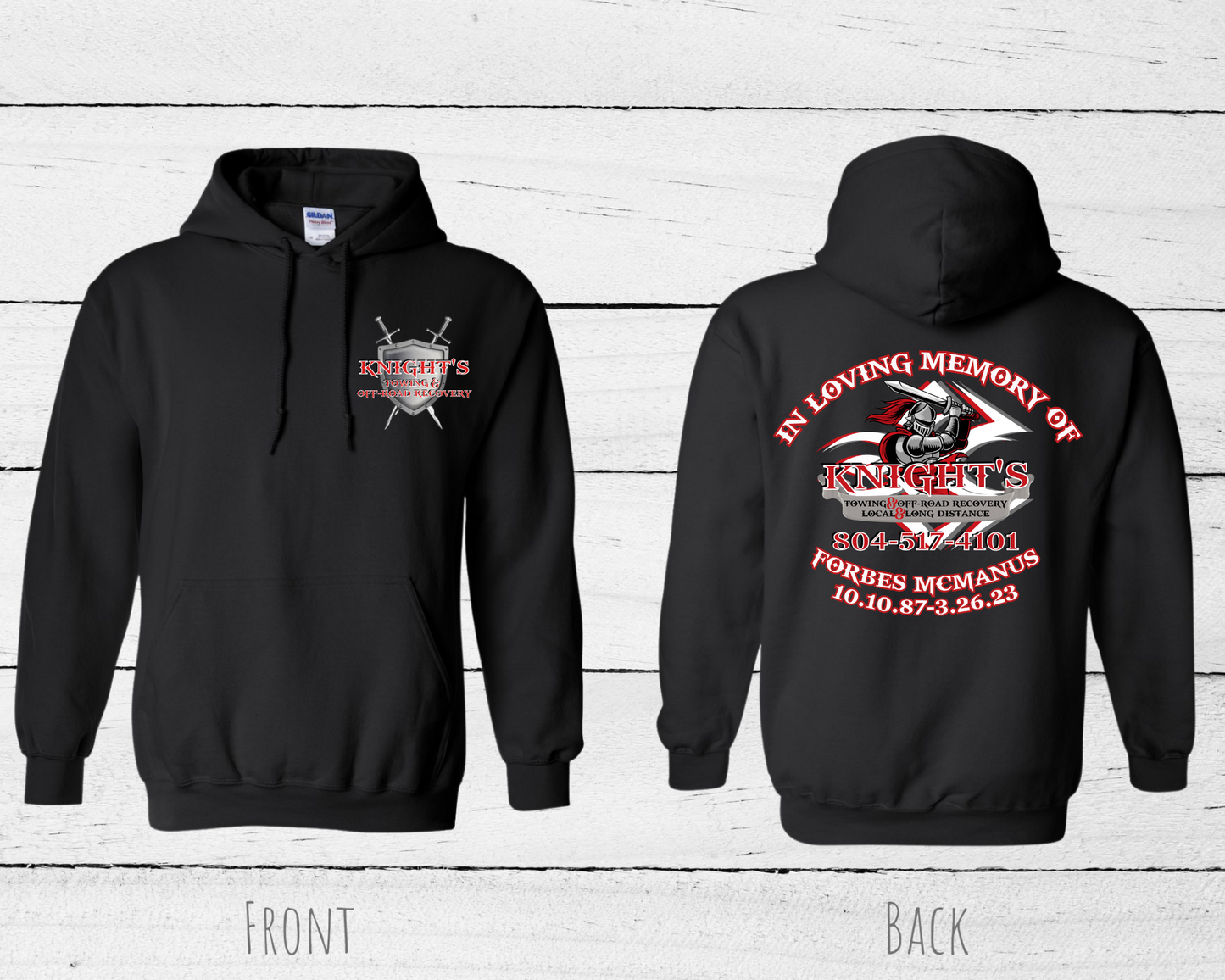 Knight's in memory of Forbes hoodie