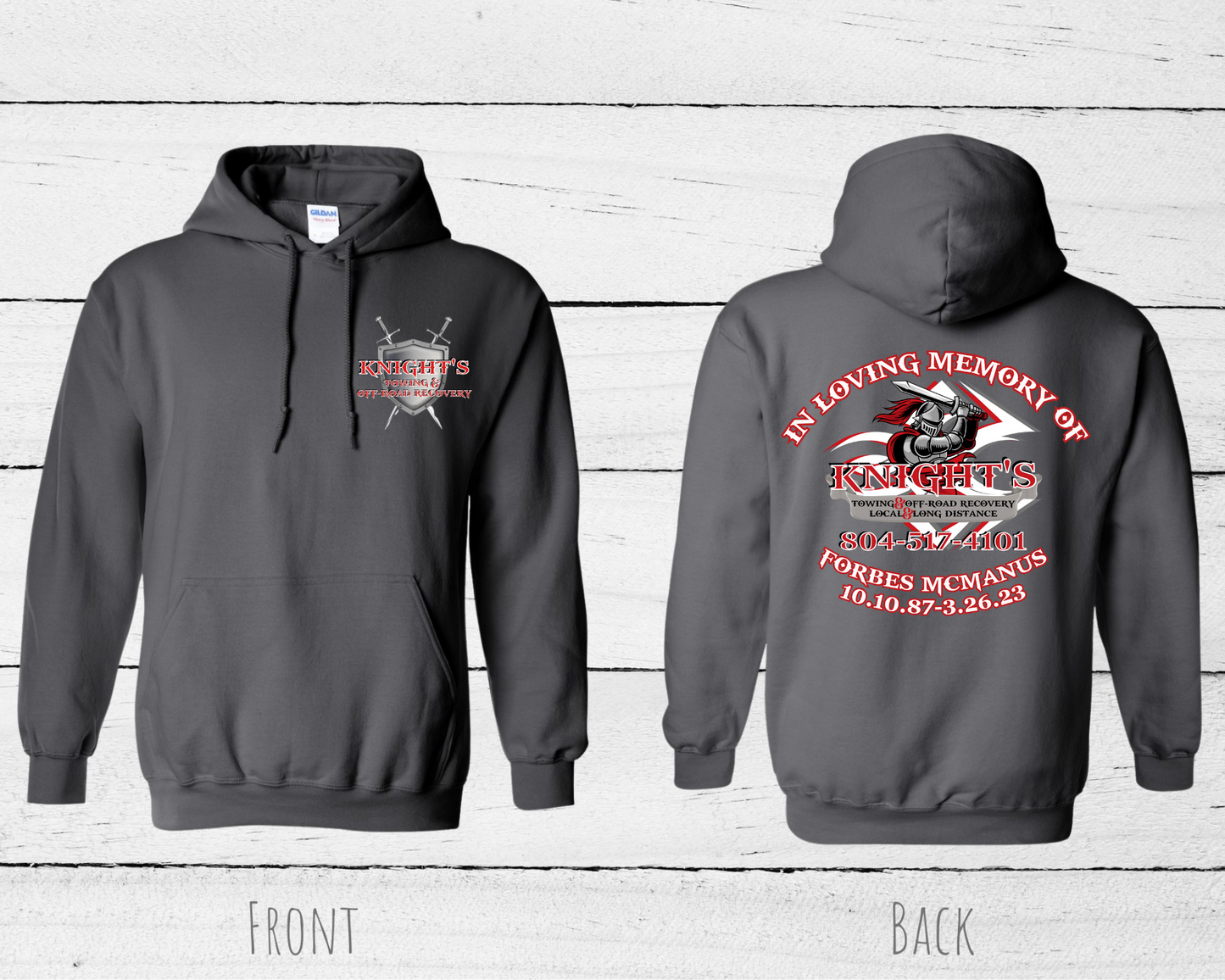 Knight's in memory of Forbes hoodie