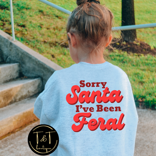 Sorry Santa kids crewneck