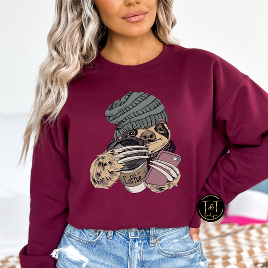 Fall sloth sweater