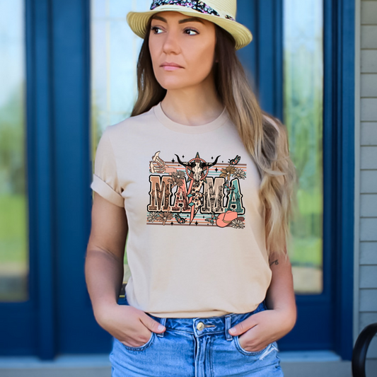 Mama western tee