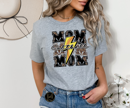 Softball mom bolt tee