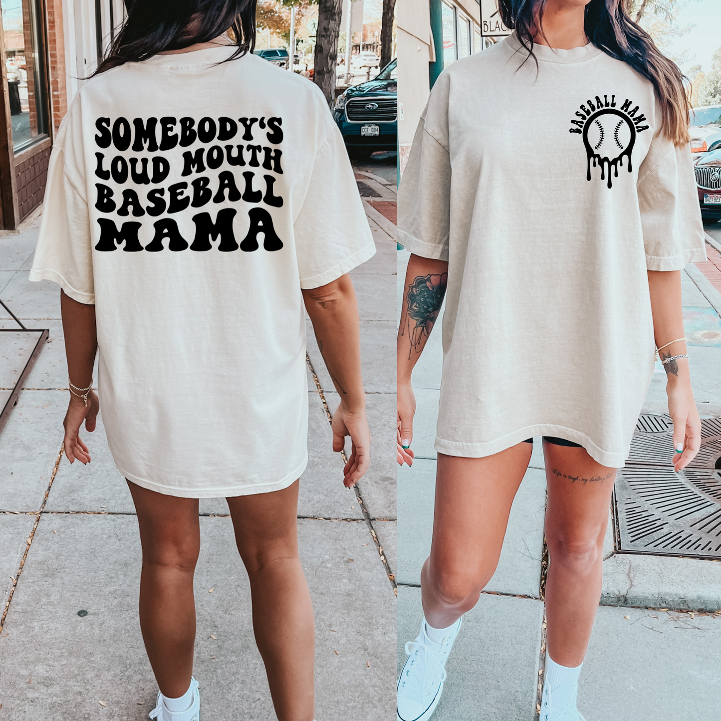 Somebody's loud mouth baseball mama tee